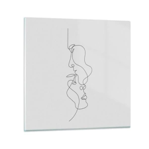 Üveg kép - Gyászos sóvárgás - 70x70 cm