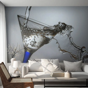 Fotótapéta Premium Sand - Kristályvíz kristályüvegben - Üveg, Koktél, Gasztronómia - 100x70 cm