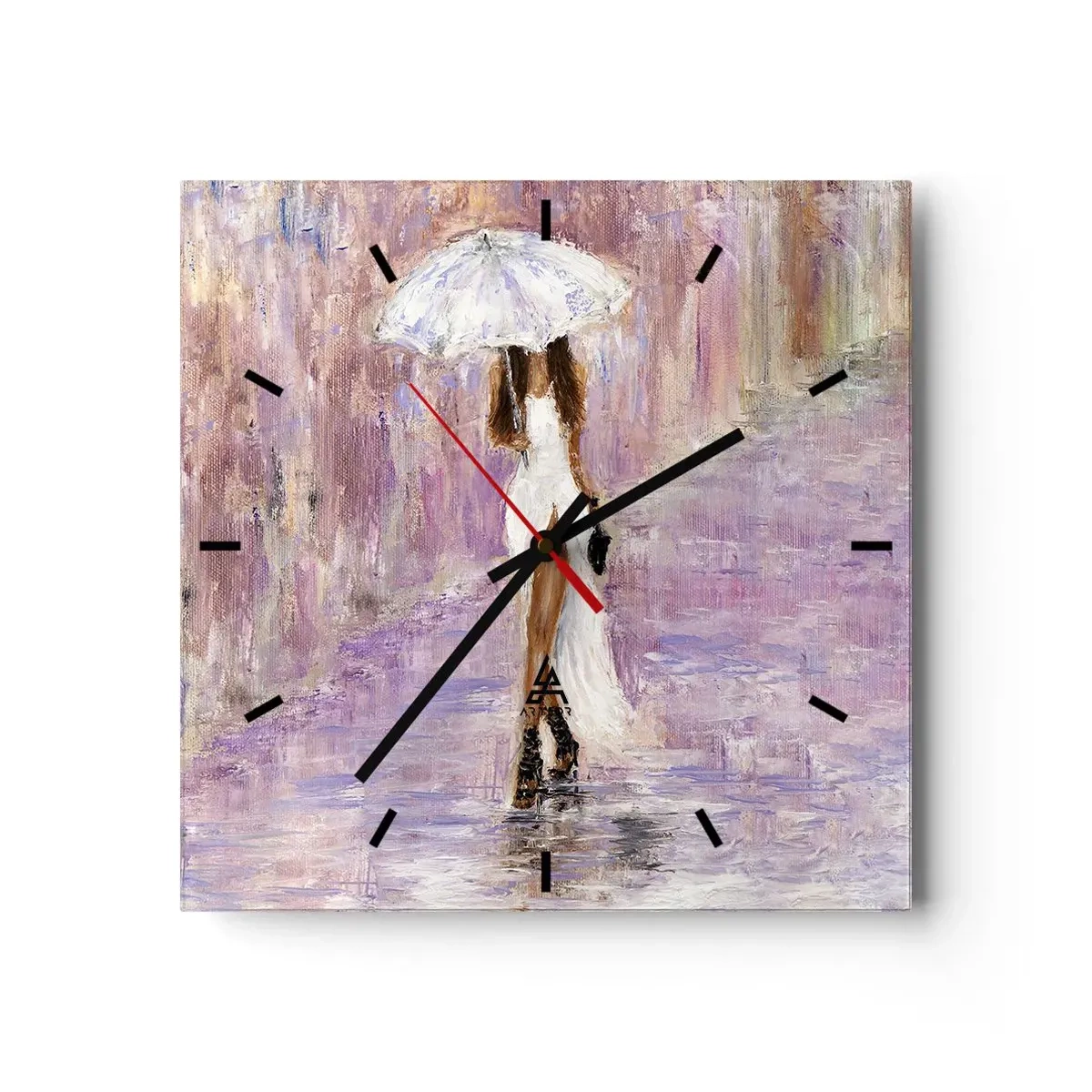 Falióra, Óra - A liliomos esőben - 30x30 cm