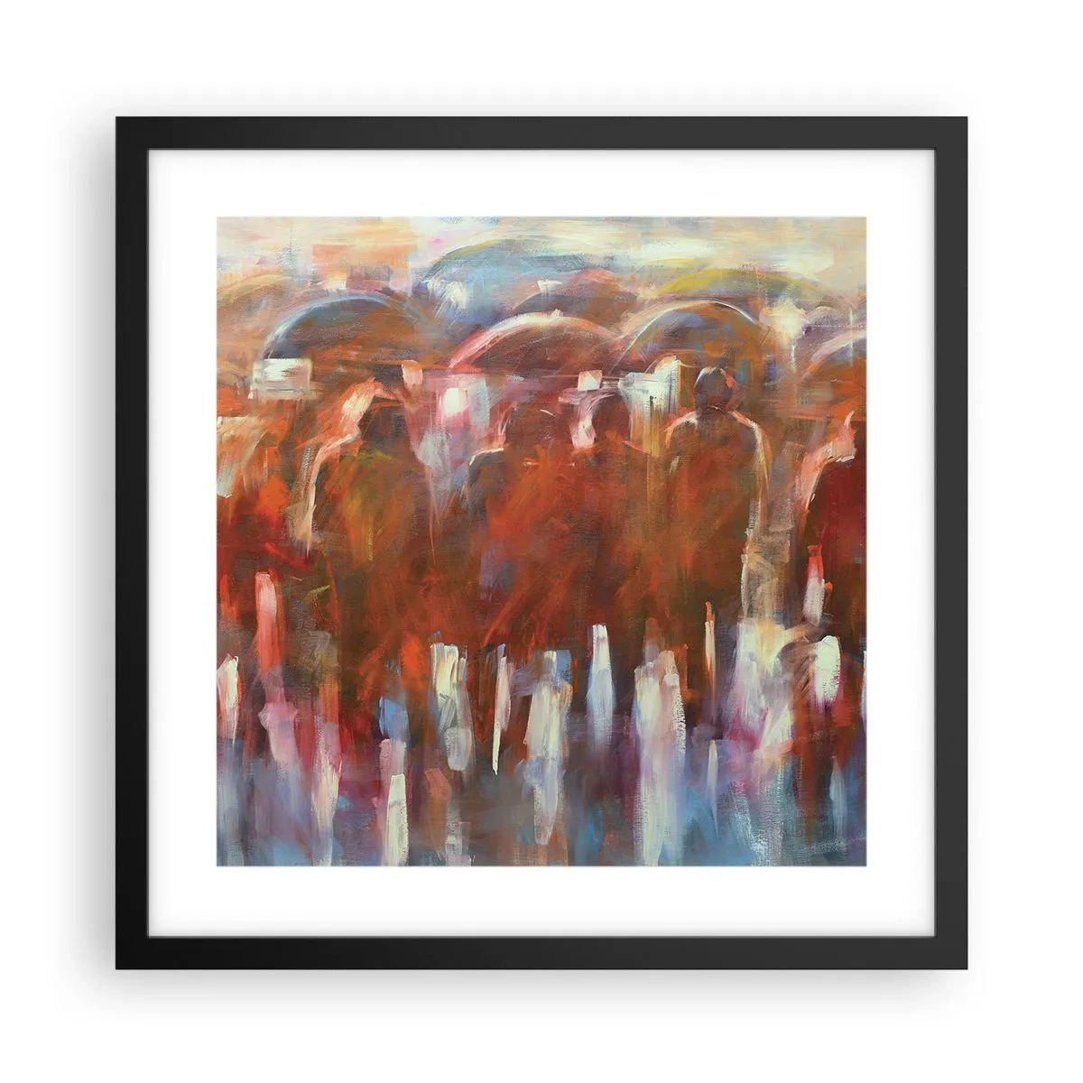 Poszter fehér keretben - Egyenlőek esőben és ködben - 40x40 cm