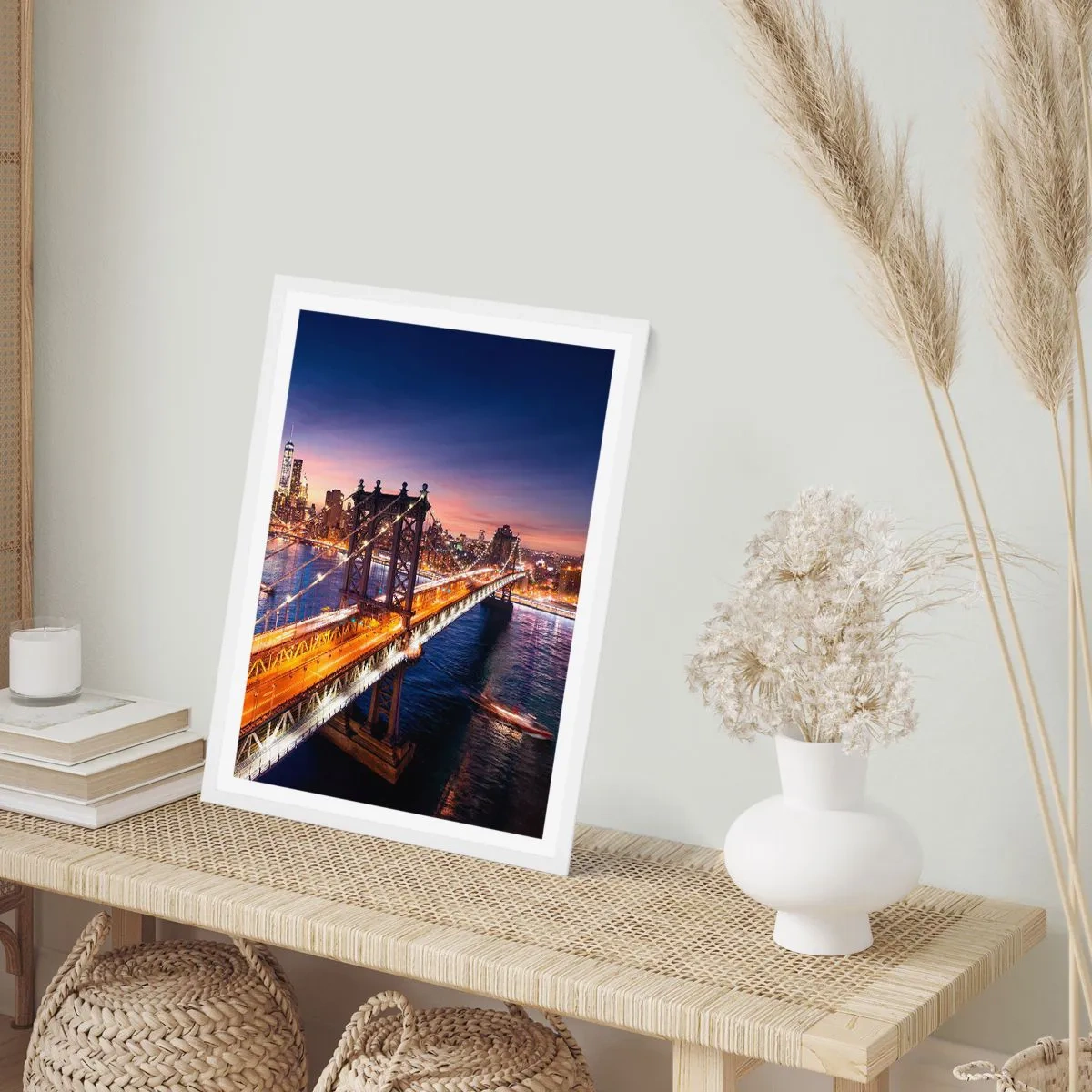 Poszter fekete keretben - Ragyogó híddal a város szívébe - 30x40 cm