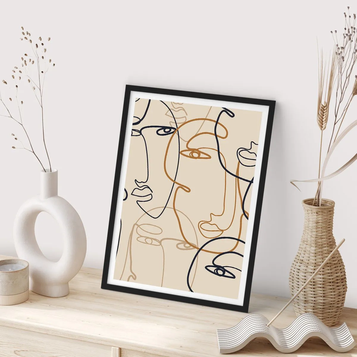 Poszter fehér keretben - Többszörös portré  - 40x50 cm