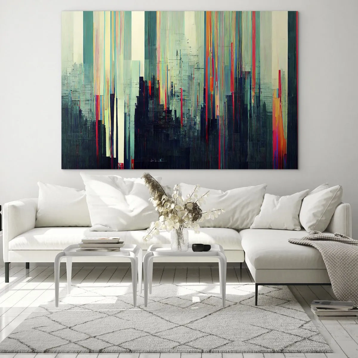 Üveg kép - Futurisztikus város - 100x70 cm