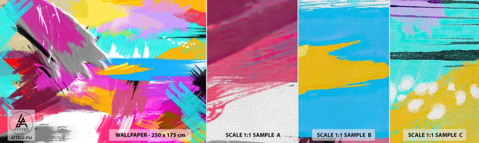 Fotótapéta Minta Premium Canvas - Máz, máz, máz, mégegyszer - Absztrakció, Darab, Modern minta - 100x30 cm