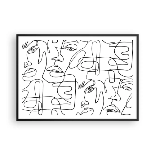 Poszter fehér keretben - Összegabalyodott érzelmekben - 100x70 cm