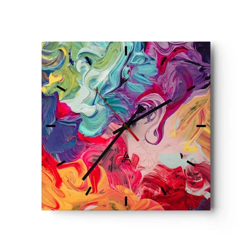 Falióra, Óra - Színek születése - 30x30 cm
