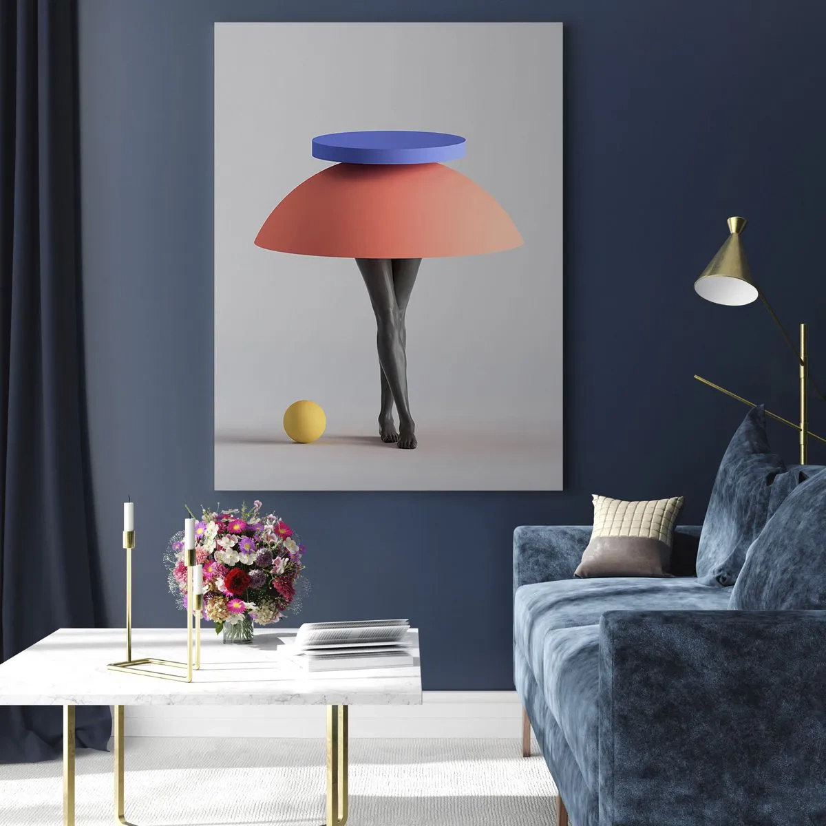 Üveg kép - Szürreális kompozíció - 80x120 cm