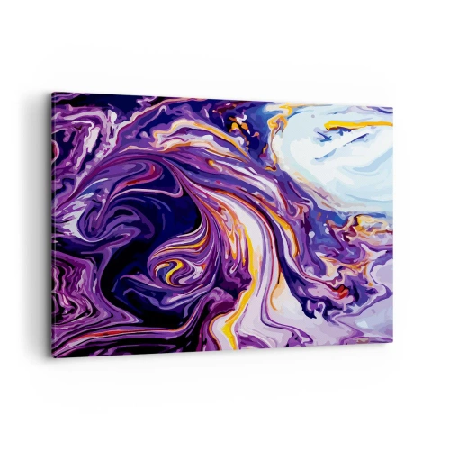 Vászonkép - A tér behajtása lila színben - 100x70 cm