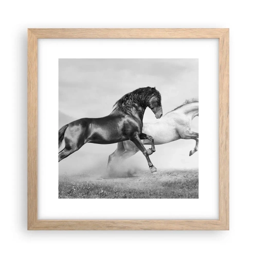 Poszter világos tölgy keretben - Angyalok és démonok - 30x30 cm