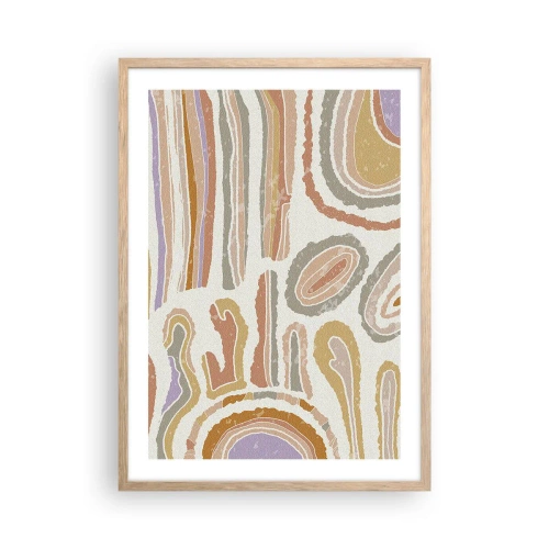 Poszter világos tölgy keretben - Színes keresztmetszetek - 50x70 cm