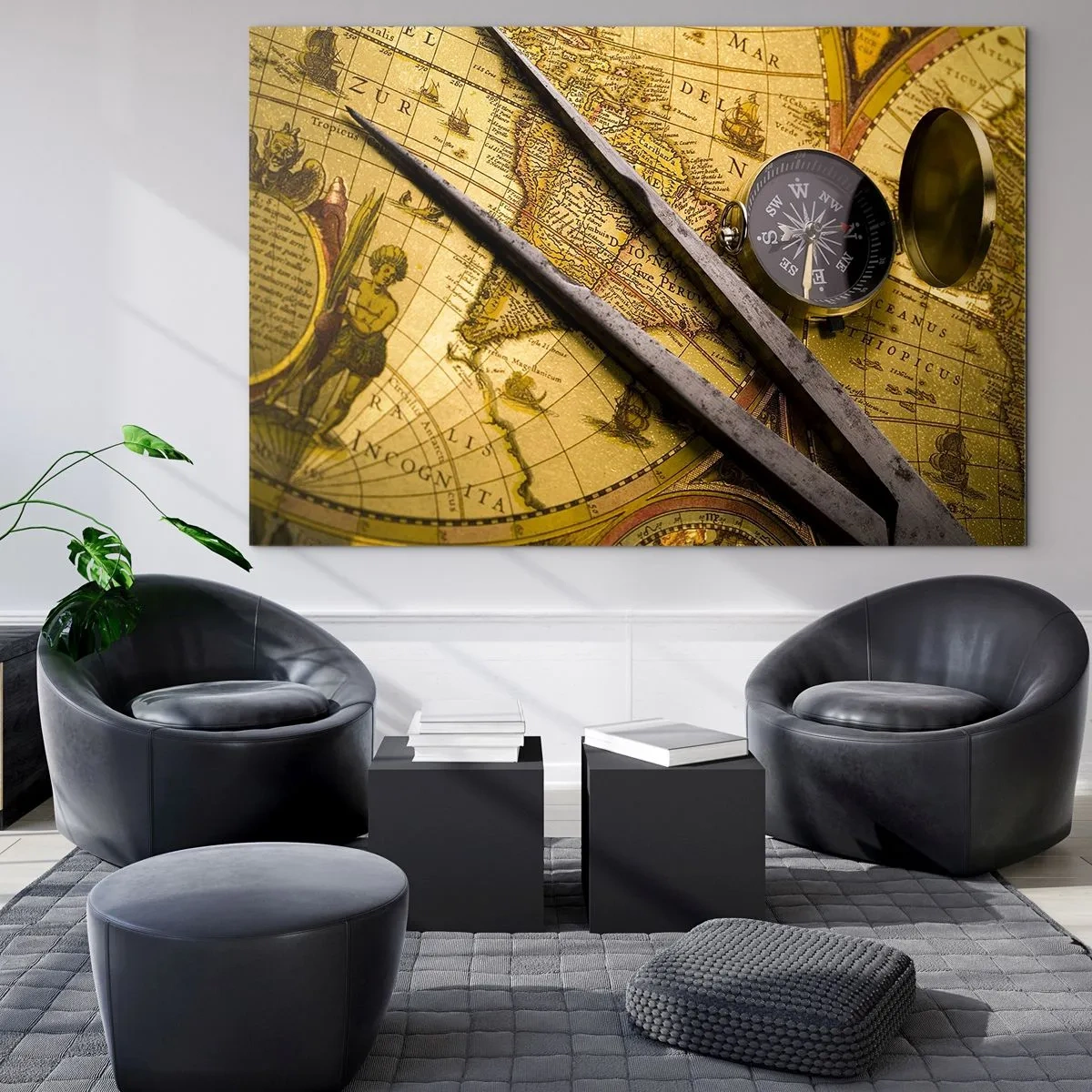 Üveg kép - Hol vannak ezek a kincsek? - 120x80 cm