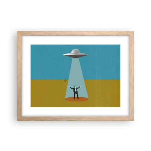 Poszter világos tölgy keretben - Közeli találkozás - 40x30 cm