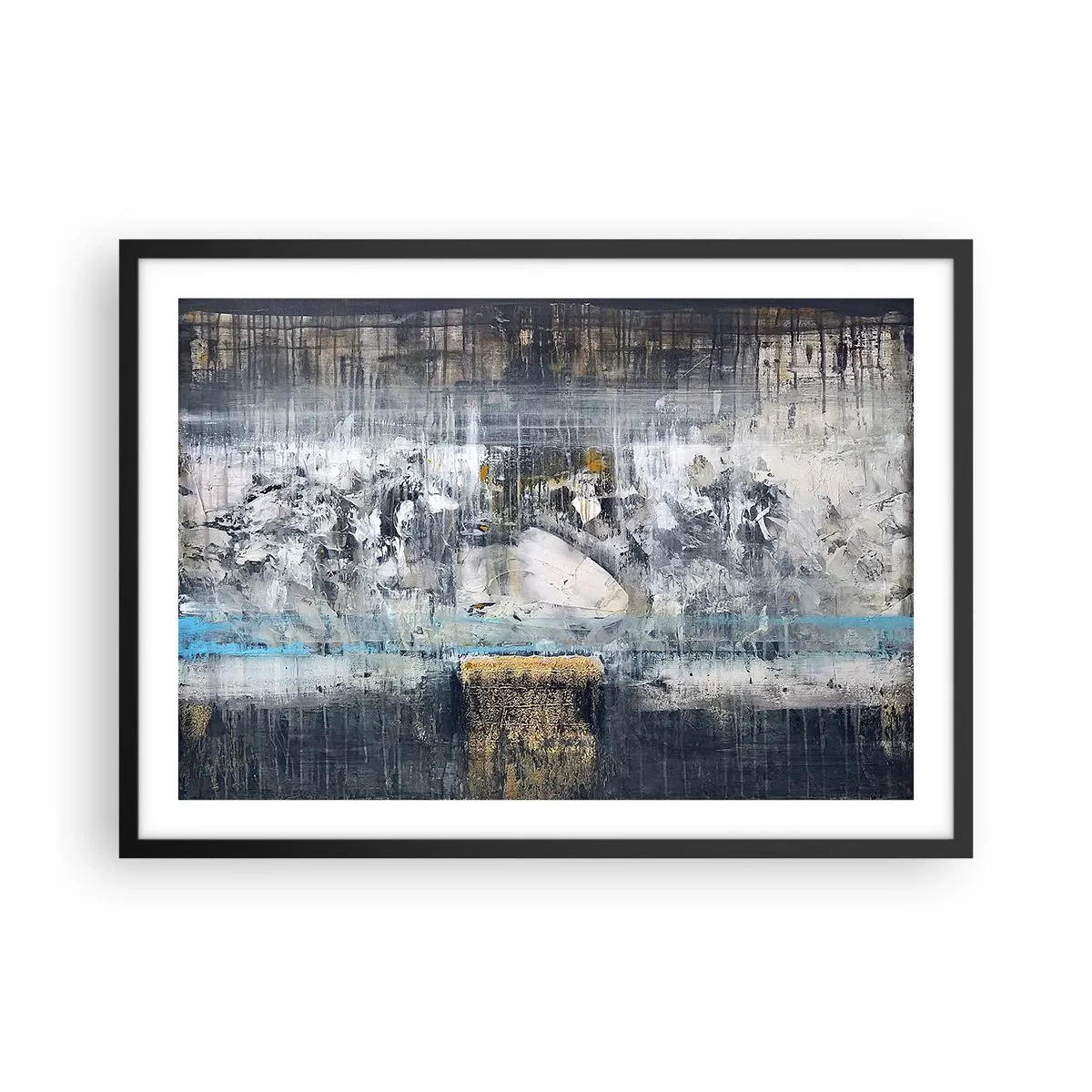 Poszter fehér keretben - Mint a jégen, mint a csomón - 70x50 cm