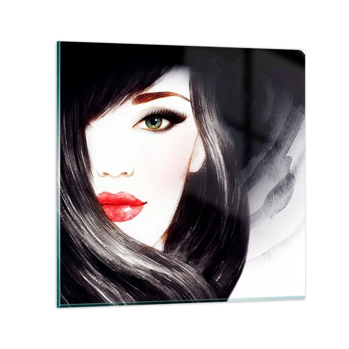 Üveg kép - Zafír tekintet - 70x70 cm