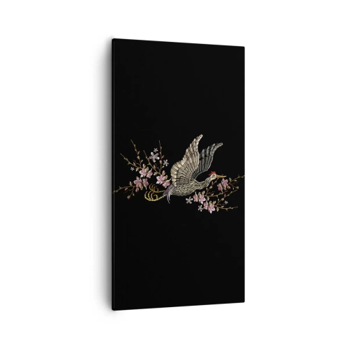 Vászonkép - Egzotikus hímzett madár - 55x100 cm