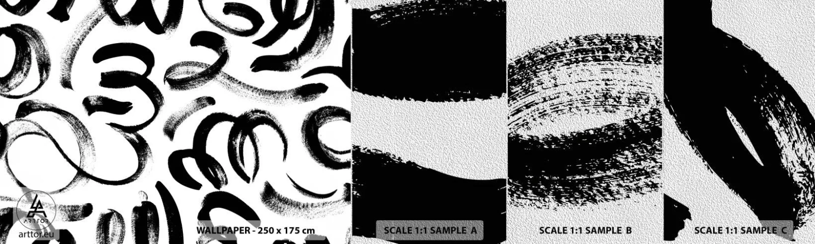 Fotótapéta Minta Premium Sand - Feketén-fehéren - Modern művészet, Modernség, Minták - 100x30 cm