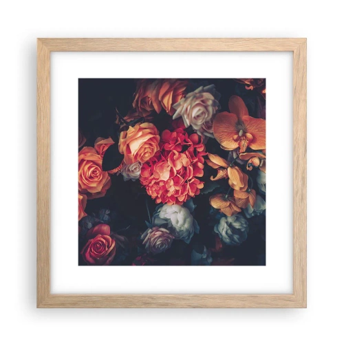 Poszter világos tölgy keretben - Mint a holland mestereknél - 30x30 cm