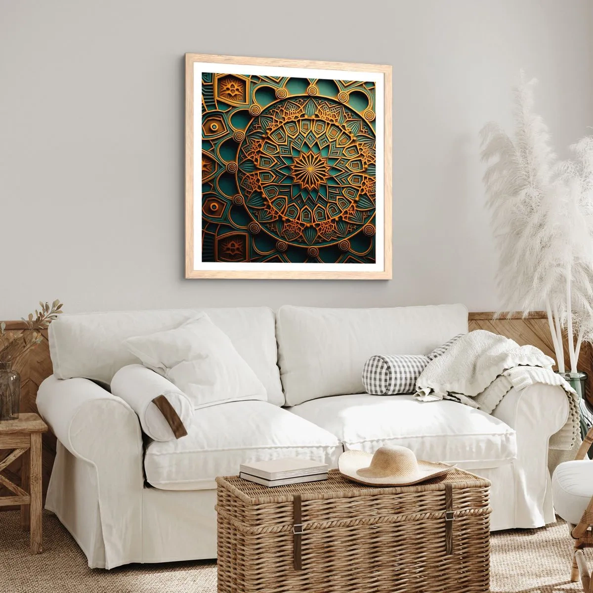 Poszter világos tölgy keretben - Egy arab éghajlaton - 30x30 cm