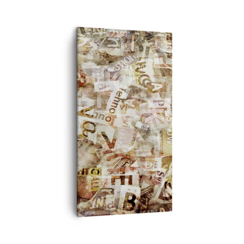 Vászonkép - Betűkkel egyesítem a fecsegést - 45x80 cm