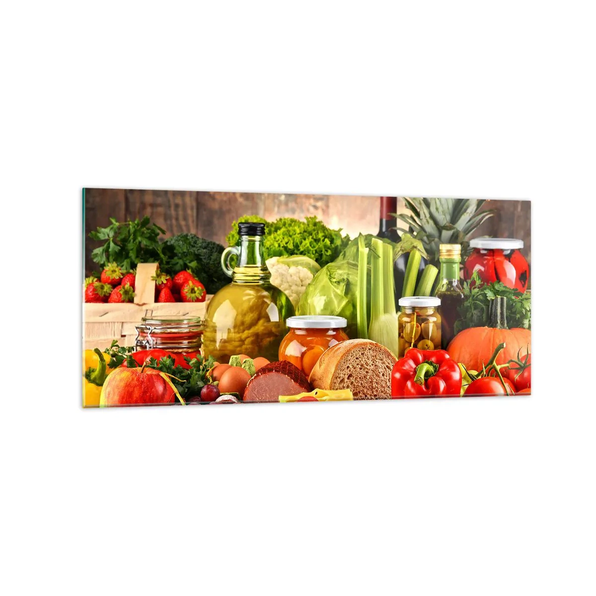Üveg kép - Füstölt, sült és pácolt - 120x50 cm