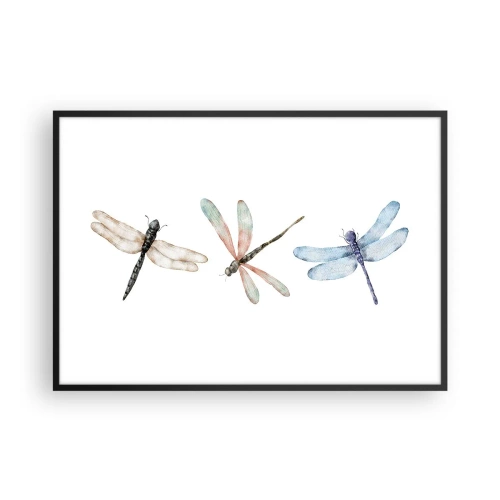 Poszter fehér keretben - Súlytalan szitakötők - 100x70 cm