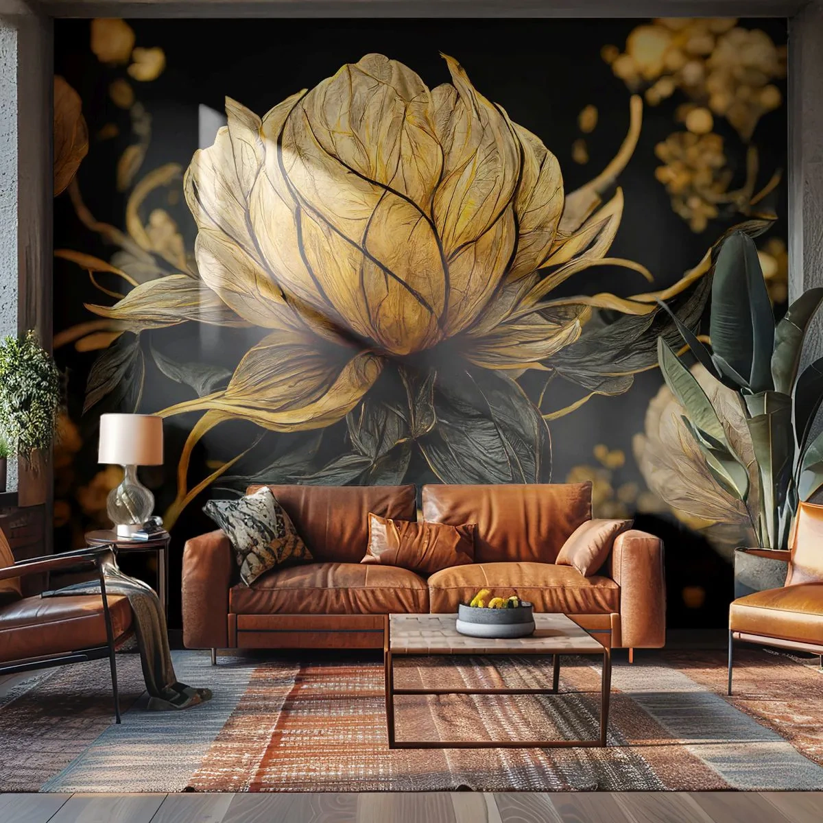Öntapadós Fotótapéta Deluxe Sticker - Finom törékenység - Virág, Art Deco, Fényesség - 450x315 cm