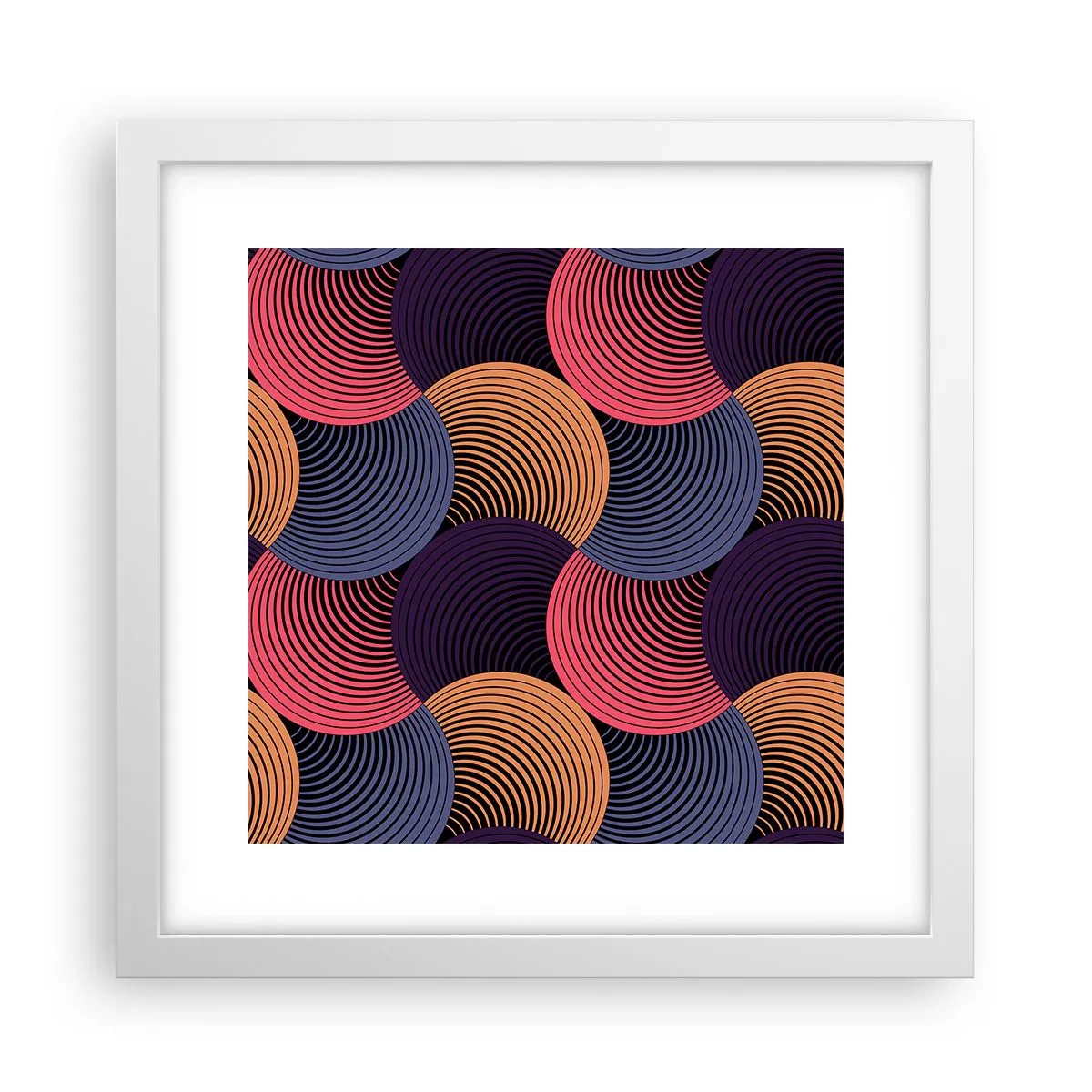 Poszter fekete keretben - Körkörös ritmusban - 30x30 cm