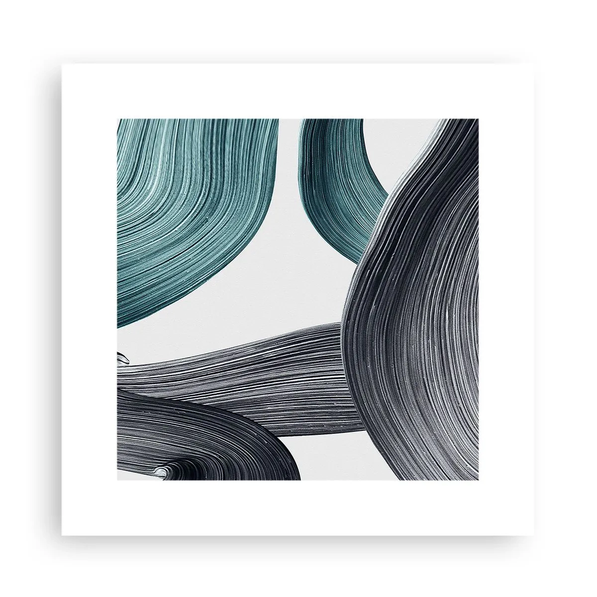 Poszter - Smaragdzöld és fekete nyomok - 30x30 cm