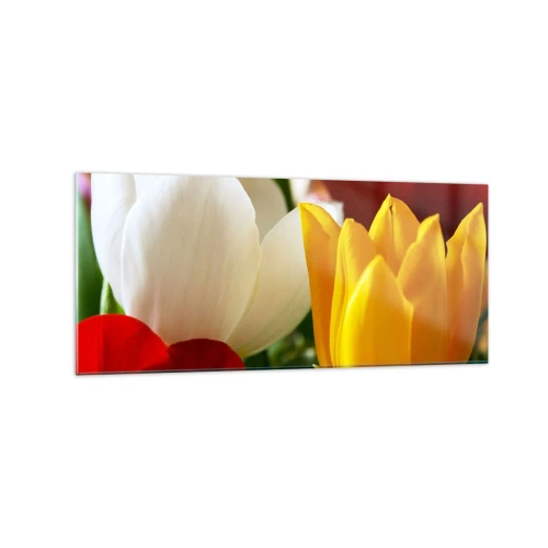 Üveg kép - Tulipán láz - 120x50 cm