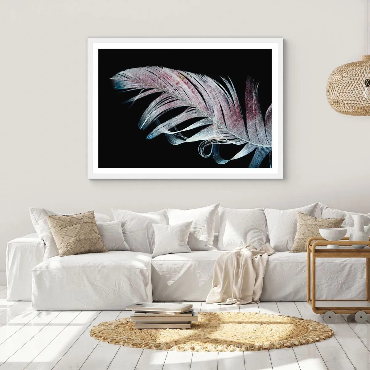 Poszter fekete keretben - Gondolj az érintésre - 91x61 cm