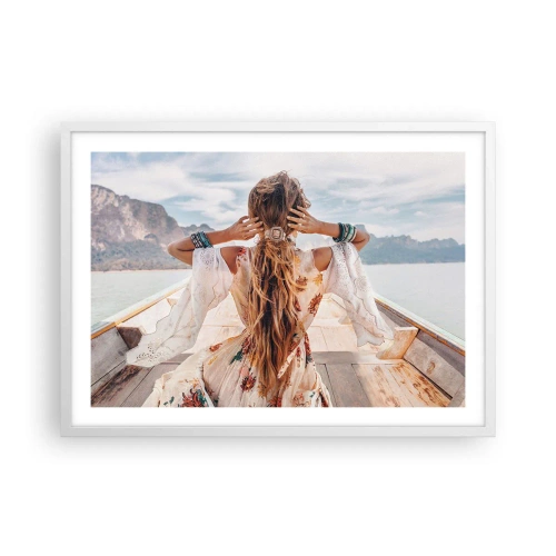 Poszter fekete keretben - Az út a boldogság felé - 70x50 cm