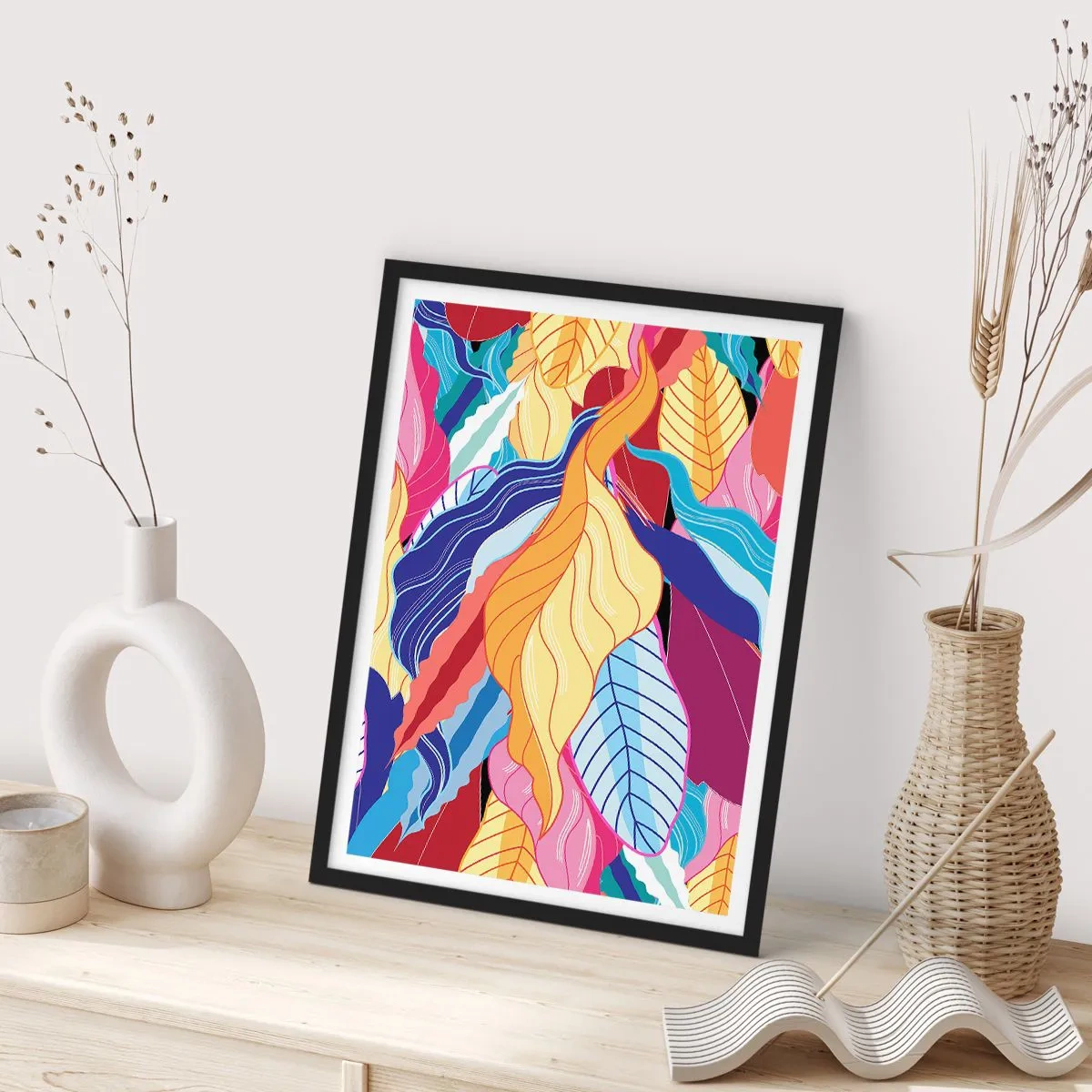 Poszter fehér keretben - Színes rendetlenség - 30x40 cm