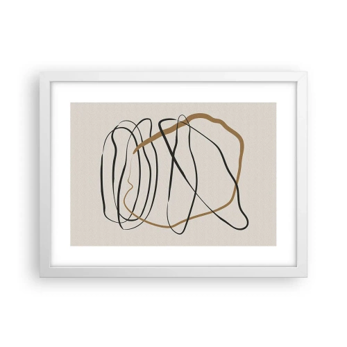 Poszter fekete keretben - Kompozíció - birtokló tánc - 40x30 cm