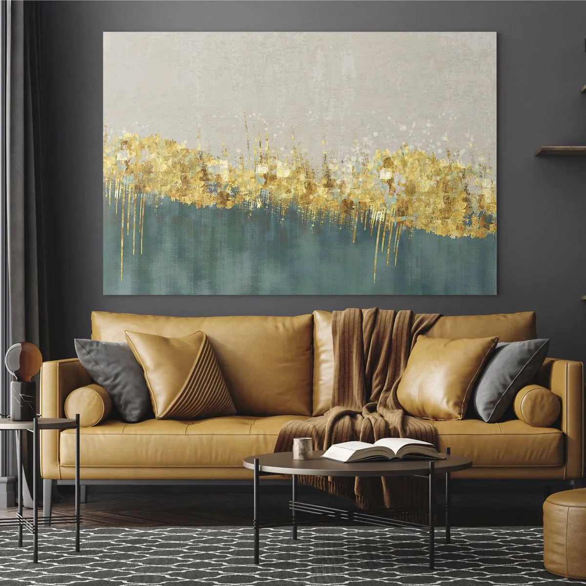 Üveg kép - Az aranyhatár - 120x80 cm