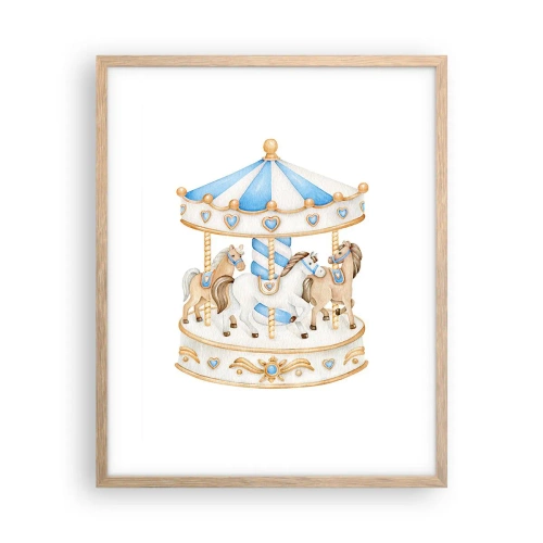 Poszter világos tölgy keretben - Édes gyermekkor - 40x50 cm