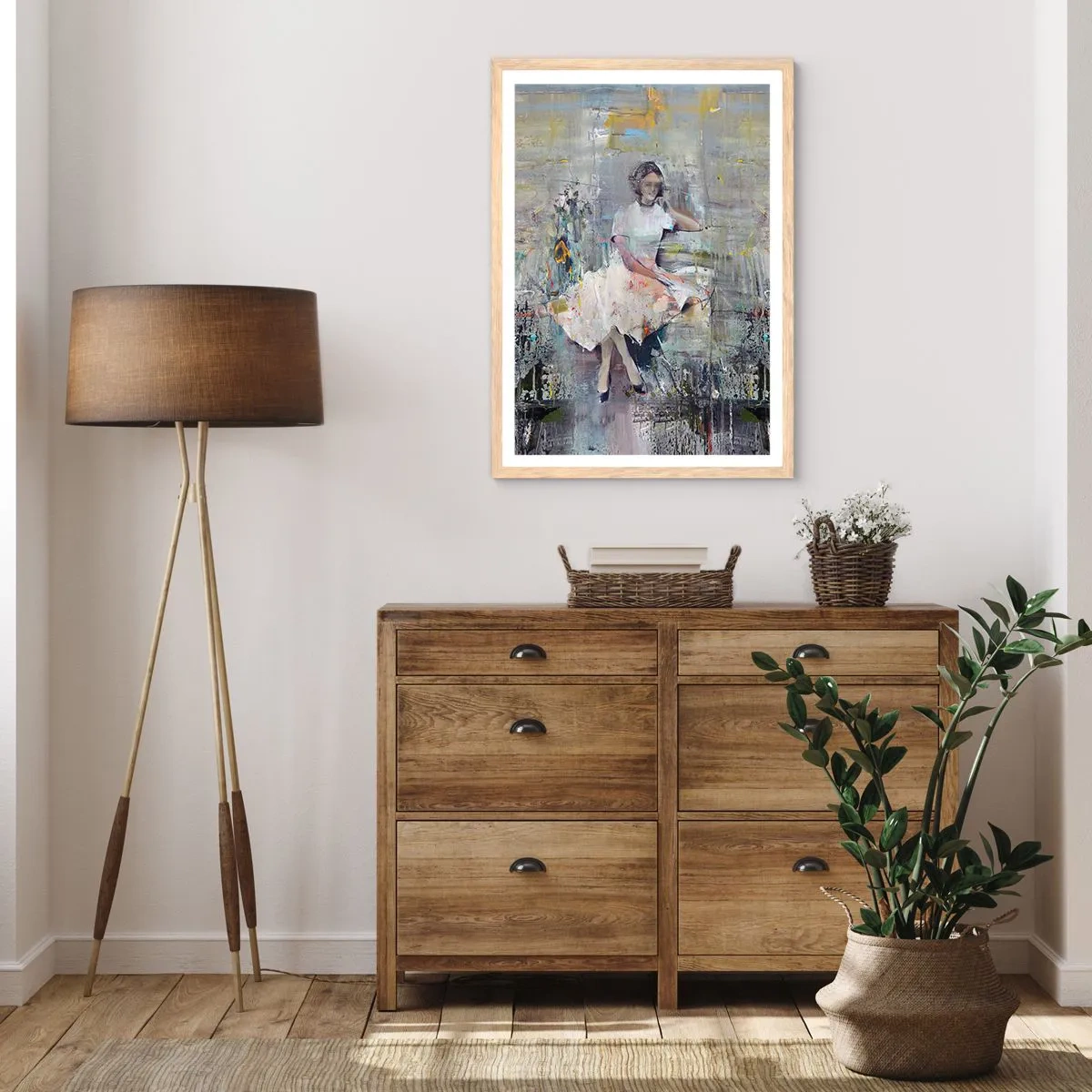 Poszter világos tölgy keretben - Klasszikus és modern - 70x100 cm