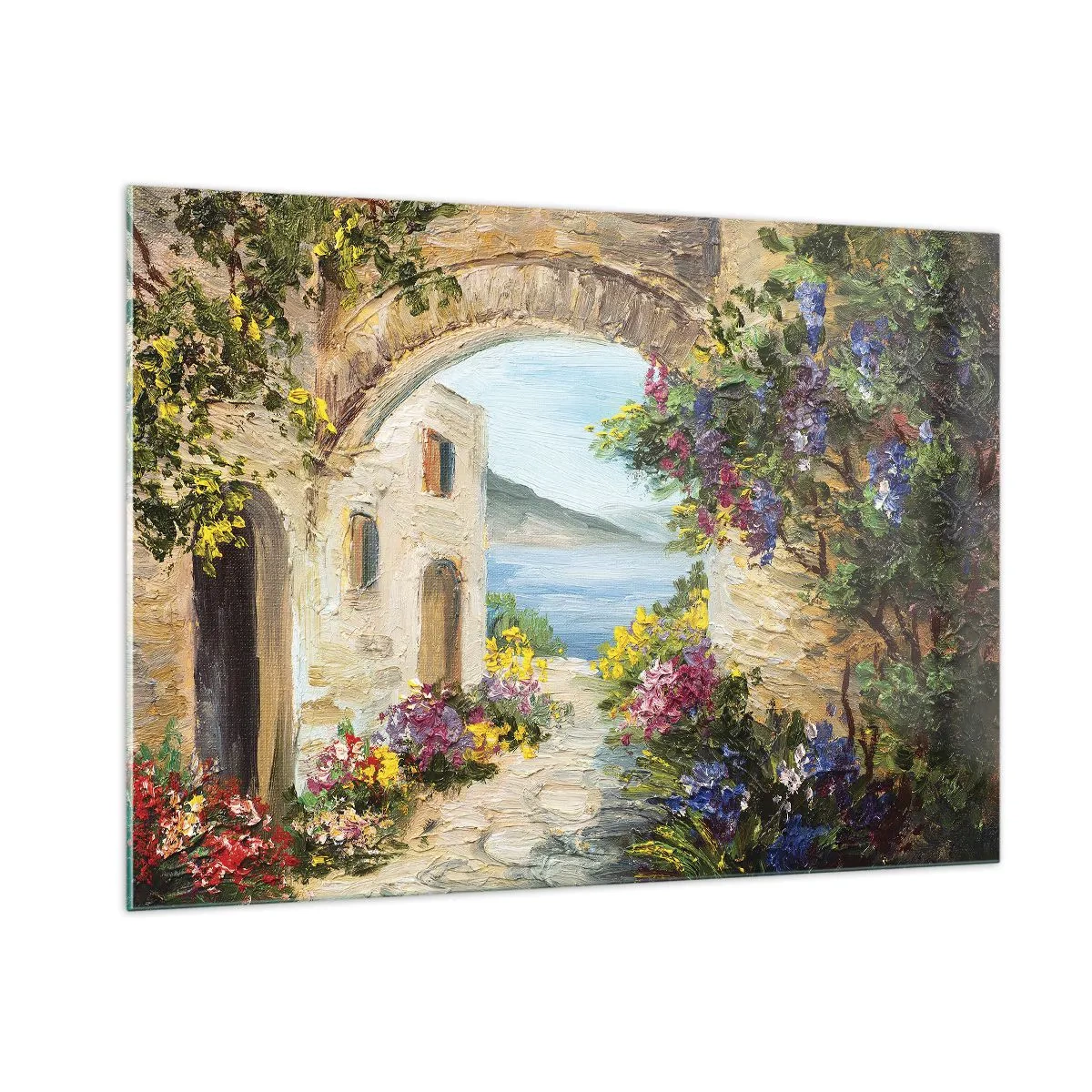 Üveg kép - Egy tengerparti vidék varázsa - 100x70 cm