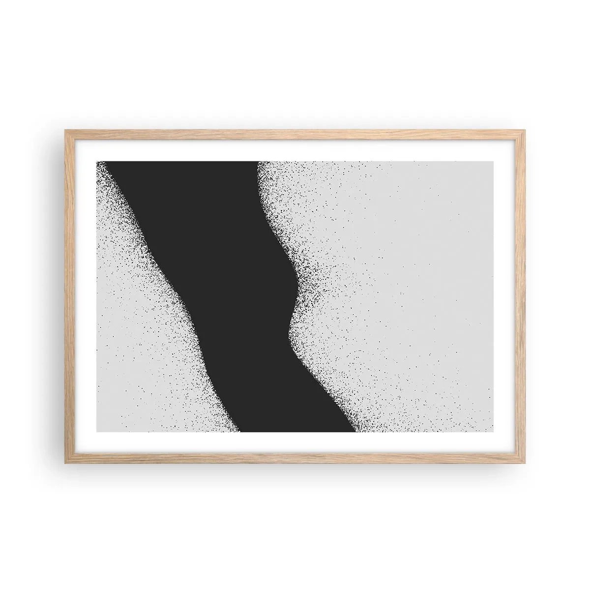 Poszter világos tölgy keretben - Folyékony egyensúly - 70x50 cm