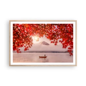 Poszter világos tölgy keretben - Japán hangulatban - 91x61 cm