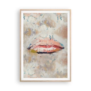 Poszter világos tölgy keretben - Felébreszti az érzékeket - 70x100 cm