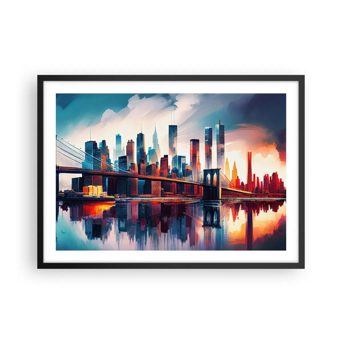 Poszter fehér keretben - Fenomenális New York - 70x50 cm