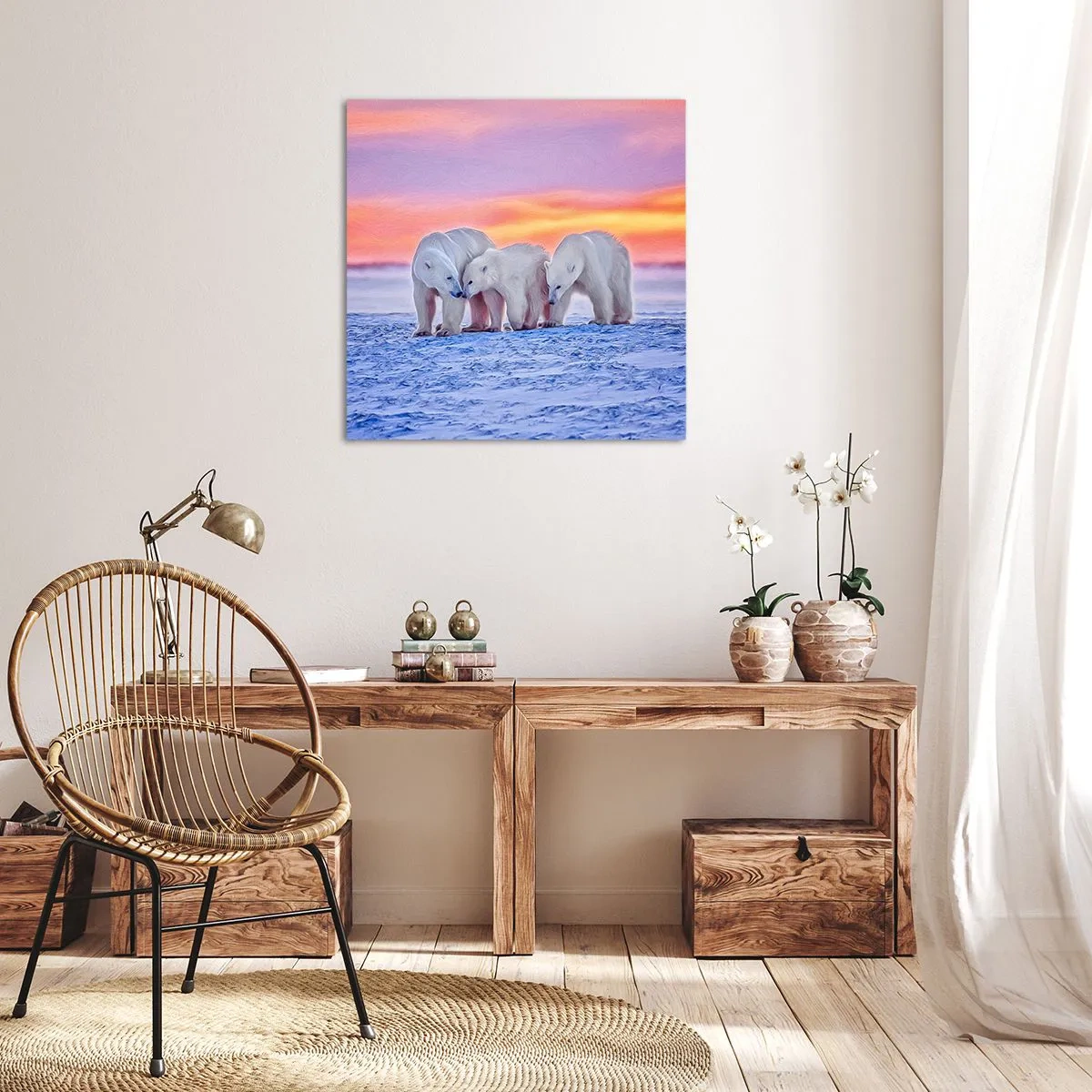 Vászonkép - Elég a családi meleg - 40x40 cm