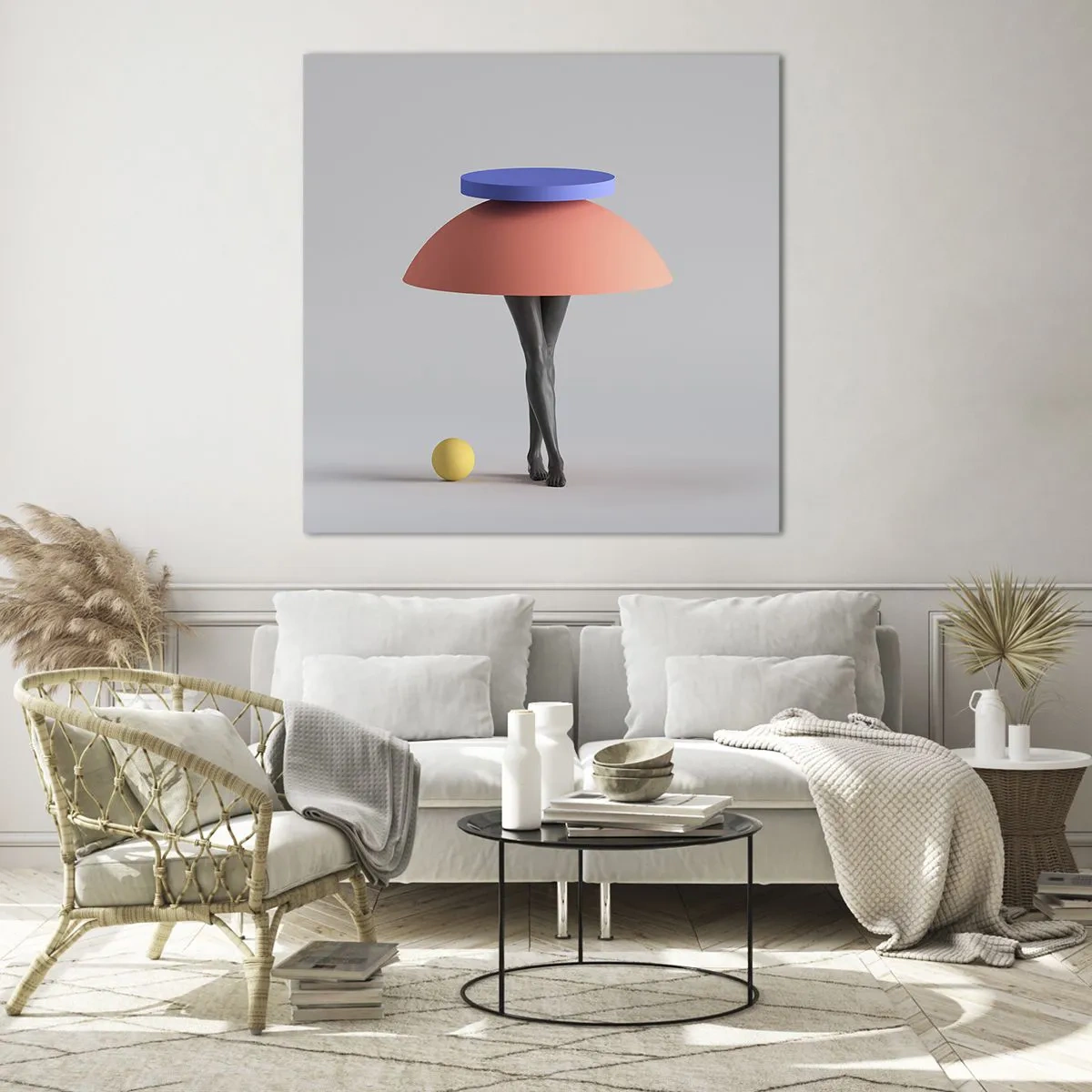 Üveg kép - Szürreális kompozíció - 60x60 cm