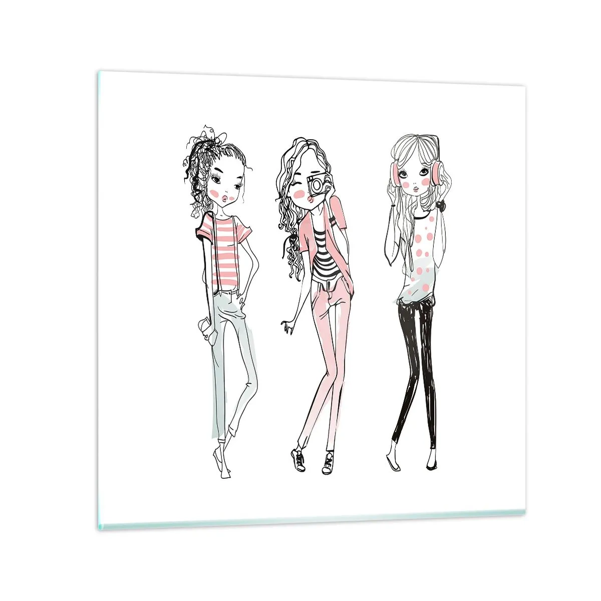 Üveg kép - Lesz, jó móka lesz - 70x70 cm