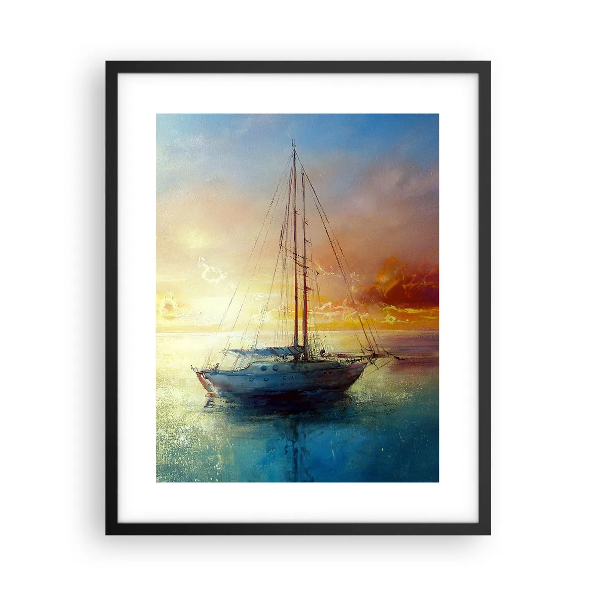 Poszter fehér keretben - Egy arany öbölben - 40x50 cm