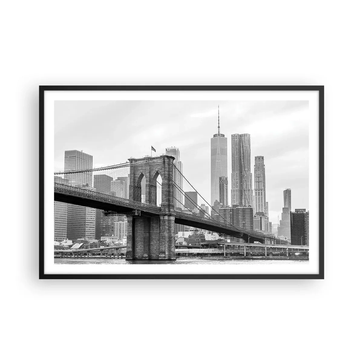 Poszter fehér keretben - New York-i hangulat - 91x61 cm