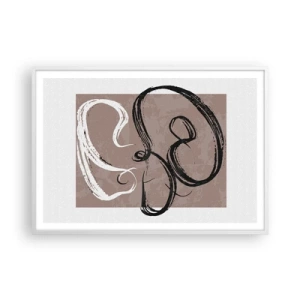 Poszter fekete keretben - Kompozíció - a teljesség keresése - 100x70 cm