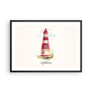Poszter fehér keretben - Körbe mindíg időjárás - 70x50 cm