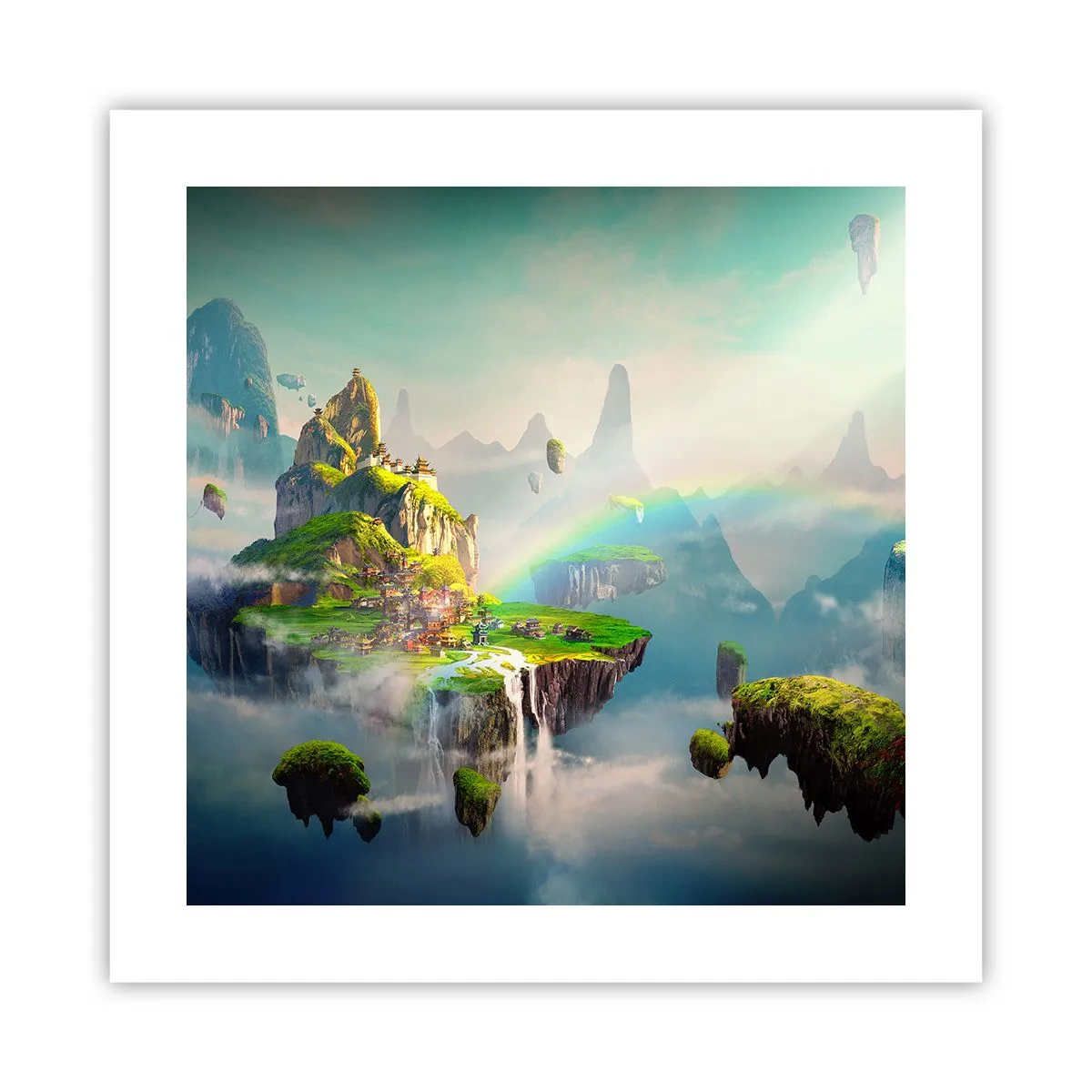 Poszter - Az ég közepén - boldog szigetek - 40x40 cm