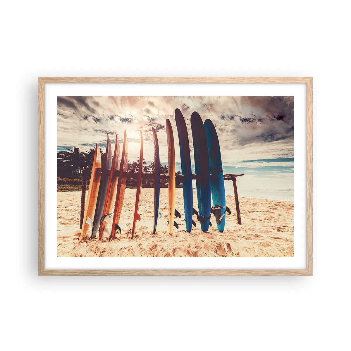 Poszter világos tölgy keretben - Jó éjszakát, holnapig - 70x50 cm